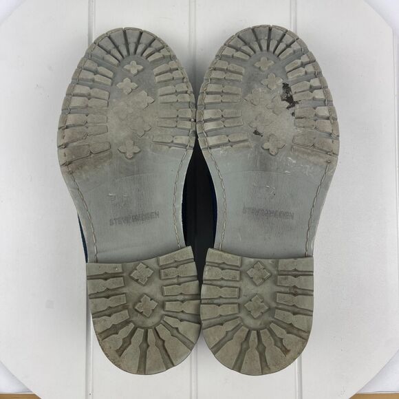 STEVE MADDEN Mens Dress Shoes Size 9 Two Tone Blue Suede ROQUE - Picture 8 of 13